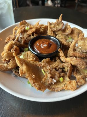 Fried oyster mushrooms from Mystic, CT  at The Cannon in New Haven