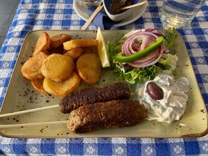 Vegan Souvlaki 🌱 at Restaurang Mediterranean in Lund