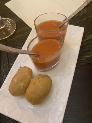 Gaspacho watermelon  at Ti Toques in Antibes