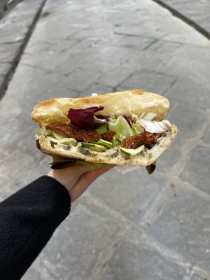 The “Francesca”. Sooooo yummy the truffle spread is to die for. I want to go back again tomorrow   at I' Girone De' Ghiotti in Florence