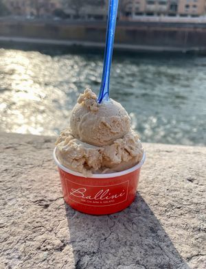 Hazelnut icecream. This apparently is one scoop    at Gelateria Ballini in Verona