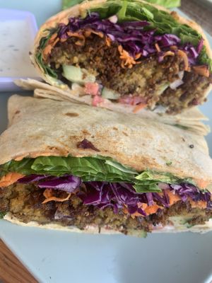 Falafel wrap  at Lit in Puerto Vallarta