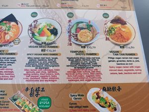 Vegan options at Takumi Ramen Kitchen in Antwerpen