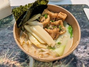 Vegan paitan ramen - takeaway at Ramen Brothers Noodle Bar in Haarlem