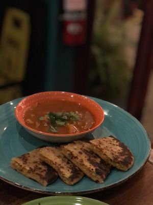 Vegan flatbread and potato stew  at The Verandah Kitchen in Baltimore