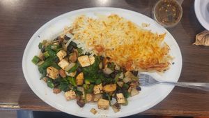 Vegan salsa scrambler at Southern Belle's Pancake House in Carpentersville