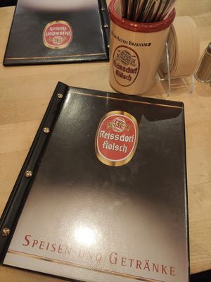 The menu at Zum alten Brauhaus in Cologne