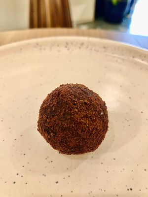 Coffee energy ball at Mana Café in Manama