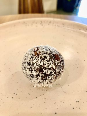 Coconut energy ball at Mana Café in Manama