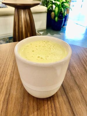 Turmeric latte at Mana Café in Manama