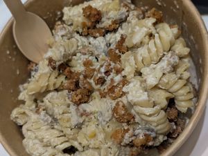 Mushroom pasta at Mana Café in Manama