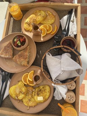 Wonderful breakfast!  at Ethos Vegan Suites in Santorini