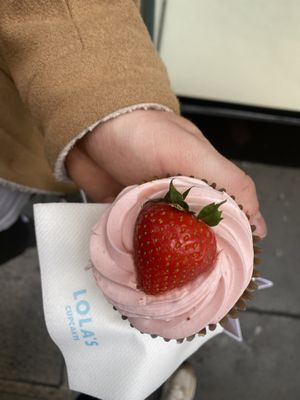 Strawberry   at Lola's Cupcakes - Covent Garden in London
