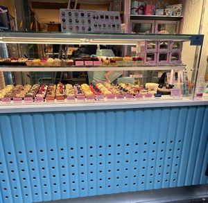Range of brownies and cupcakes  at Lola's Cupcakes - Covent Garden in London