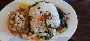 Falafel encrusted tofu at Baladi Mediterranean Cafe in Virginia Beach