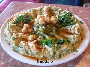 Spicy Jalepeno-Cilantro Hummus at Baladi Mediterranean Cafe in Virginia Beach
