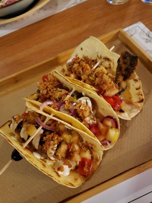 Vegan no fish tacos at Barakokula in Split