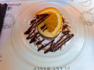 Orange and chocolate raw cake at Barakokula in Split