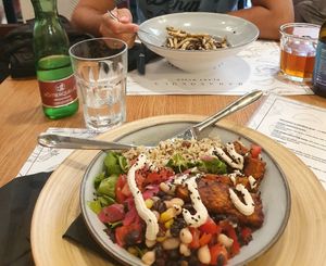 Tempeh taco and pesti with truffle at Barakokula in Split