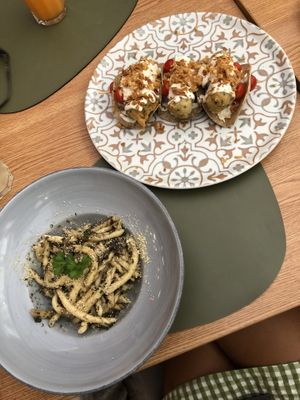 truffle pasta and no fish tacos!  at Barakokula in Split
