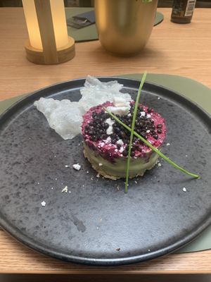 Beetroot tartare starter  at Barakokula in Split