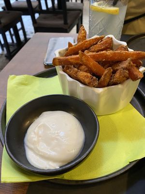 Sweet potatoe fries   at Barakokula in Split
