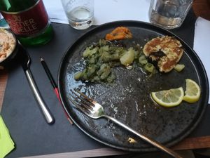 Tofu based delish with classic blitva dalmatinski at Barakokula in Split