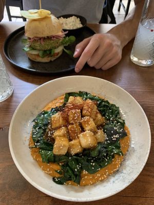 Sexy tofu and bean burger  at Barakokula in Split