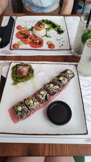 Geisha Rolls and Burrata at Barakokula in Split