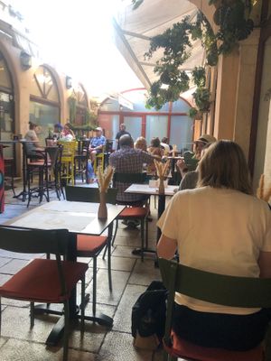 The outdoor seating at Barakokula in Split