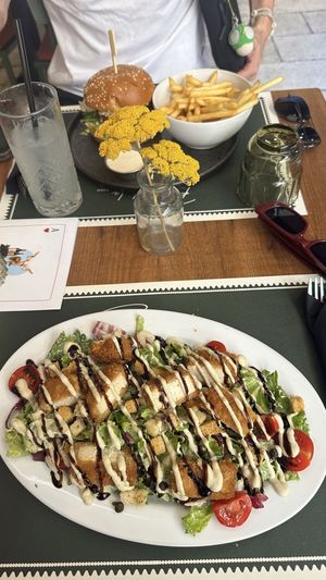 Ave ceased salad and beet burger   at Barakokula in Split