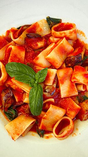 Pasta Norma   at Pasta & Pasti in Cefalu