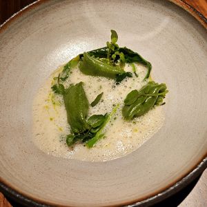 Homemade pasta with spinach and cream at JOLA in Vienna