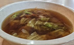 Wan ton soup at The Legend Cafe in Kuching