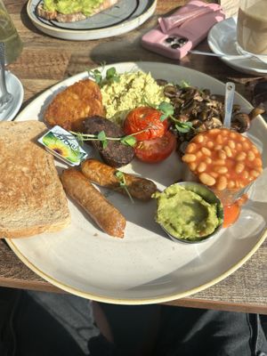 Vegan breakfast   at Wax and Beans in Bury