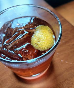 Sazerac (non-alcohol spirits) at The Volstead by Unity in Philadelphia