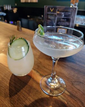 Cocktail & martini at the downstairs bar at The Volstead by Unity in Philadelphia