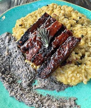 From the new fall menu: tempeh and risotto at The Volstead by Unity in Philadelphia