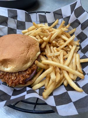 Sloppy Joe (my bad for the messed up bun)   at Fuel Cafe 5th St in Milwaukee