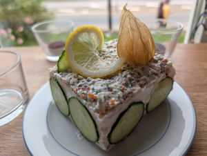 Sandwich cake - Smörgåstårta at Julie's Cafe in Gothenburg