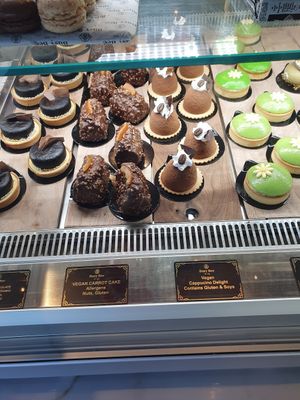 Vegan cakes at Busy Bee Cafe in Sliema