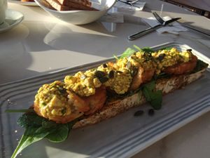 "Vegan sourdough" for breakfast at Busy Bee Cafe in Sliema