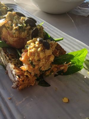 "Vegan sourdough" at Busy Bee Cafe in Sliema
