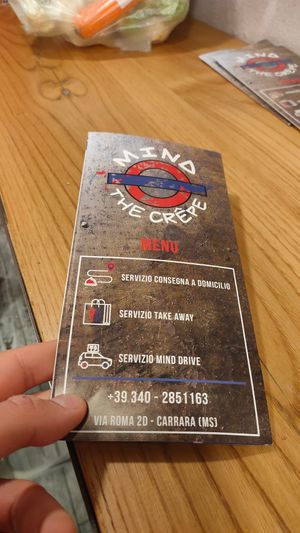 Menú at Mind the Crêpes in Carrara