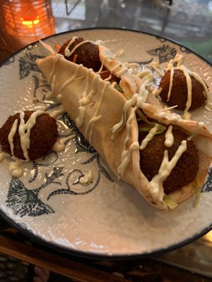 Falafel wrap/plate. Was OK but nothing to write home about.  at Tetería Petra in Cordoba