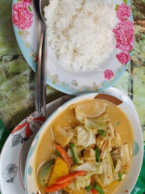 Panang curry with tofu at Jeng Noodle Thai Food & Vegetarian Food  in Bangkok