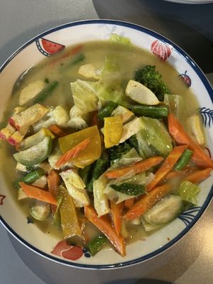 Green curry  at Jeng Noodle Thai Food & Vegetarian Food  in Bangkok