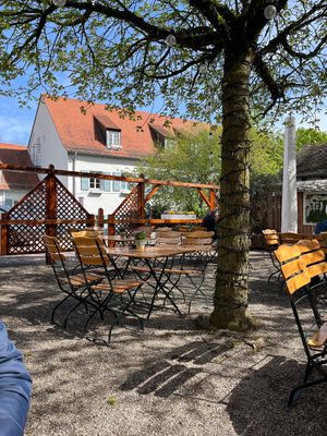 Schöner Garten draussen   at Hausbrauerei im Domhof in Speyer