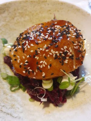 teriyaki celeriac delicious at Hausbrauerei im Domhof in Speyer