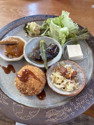 Vegan plate of the day  at earth tree cafe MONTO in Kisarazu